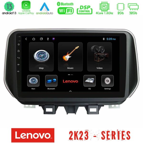 Lenovo Car Pad Hyundai Tucson 2019-> 4Core Android 13 2+32GB Navigation Multimedia Tablet 9"