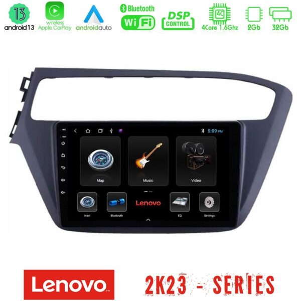 Lenovo Car Pad Hyundai i20 2018-2020 4Core Android 13 2+32GB Navigation Multimedia Tablet 9"