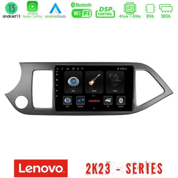 Lenovo Car Pad Kia Picanto 4Core Android 13 2+32GB Navigation Multimedia Tablet 9" - Image 2