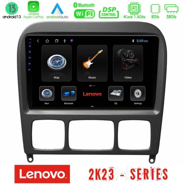 Lenovo Car Pad Mercedes S Class 1999-2004 (W220) 4core Android 13 2+32GB Navigation Multimedia Tablet 9"