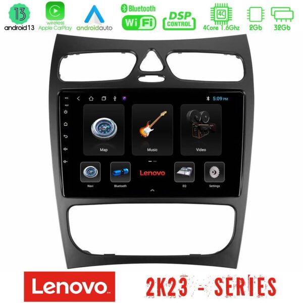 Lenovo Car Pad Mercedes CLK Class W209 2000-2004 4core Android 13 2+32GB Navigation Multimedia Tablet 9"