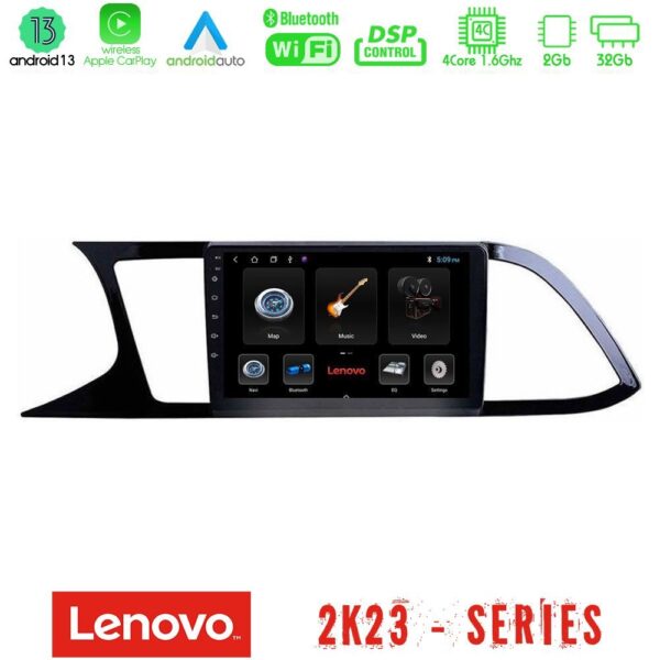 Lenovo Car Pad Seat Leon 2013 – 2019 4Core Android 13 2+32GB Navigation Multimedia Tablet 9"