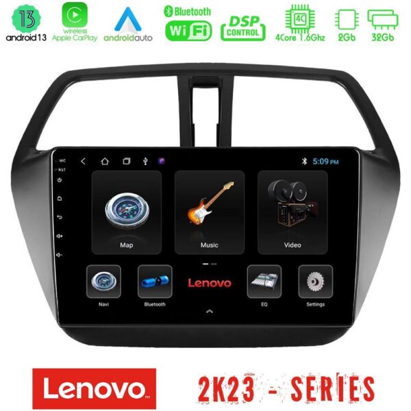 Lenovo Car Pad Suzuki SX4 S-Cross 4Core Android 13 2+32GB Navigation Multimedia Tablet 9"