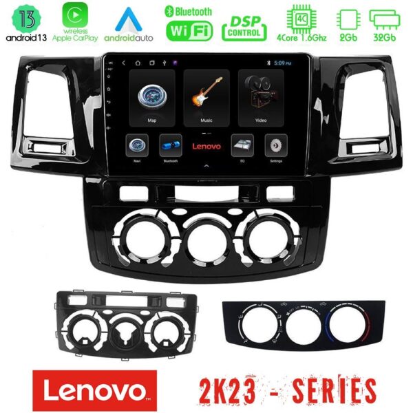 Lenovo Car Pad Toyota Hilux 2007-2011 4Core Android 13 2+32GB Navigation Multimedia Tablet 9" - Image 2