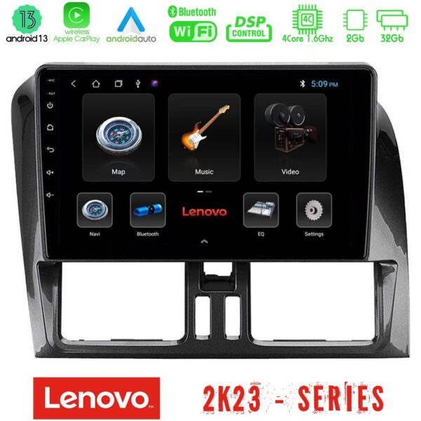 Lenovo Car Pad Volvo XC60 2009-2012 4Core Android 13 2+32GB Navigation Multimedia Tablet 9"