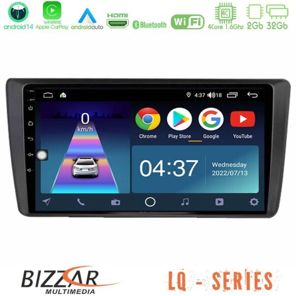 Bizzar LQ Series 4Core Android14 2+32GB Skoda Octavia 2004-2012 Navigation Multimedia Tablet 9″ Με Carplay & Android Auto