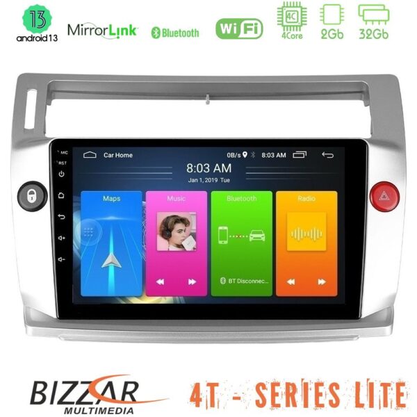 Bizzar 4T Series Citroen C4 2004-2010 4Core Android13 2+32GB Navigation Multimedia Tablet 9" - Image 2