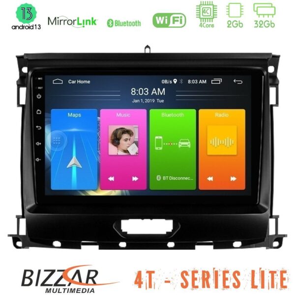 Bizzar 4T Series Ford Ranger 2017-2022 4Core Android13 2+32GB Navigation Multimedia Tablet 9" - Image 3