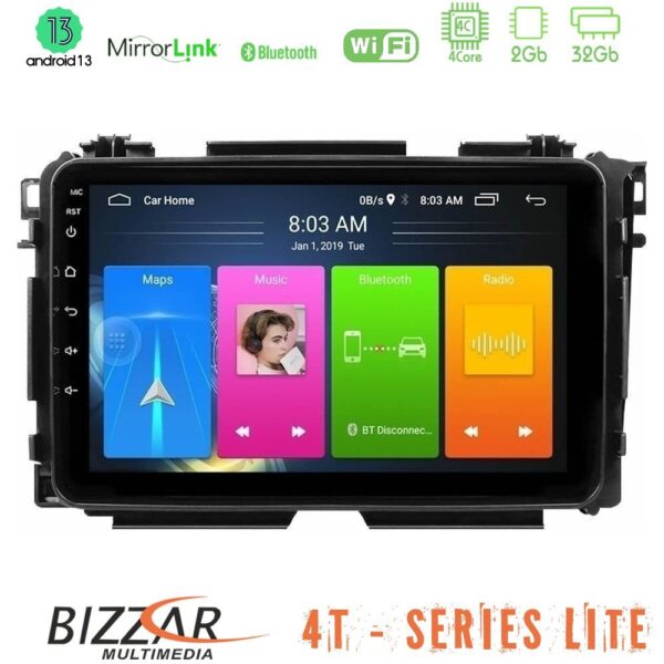 Bizzar 4T Series Honda HR-V 4Core Android13 2+32GB Navigation Multimedia Tablet 9"