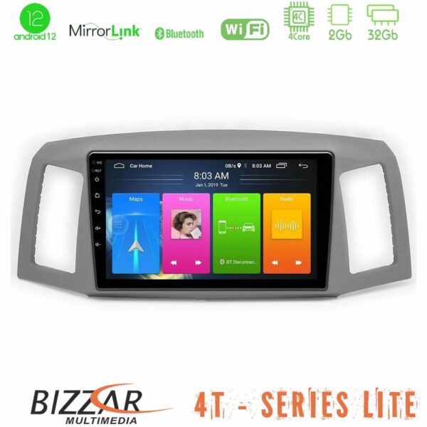 Bizzar 4T Series Jeep Grand Cherokee 2005-2007 4Core Android13 2+32GB Navigation Multimedia Tablet 10" - Image 2