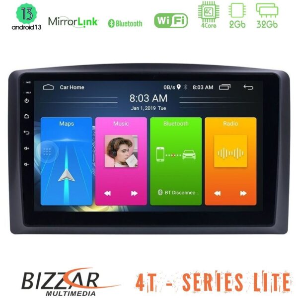 Bizzar 4T Series Mercedes Vito 2015-2021 4Core Android13 2+32GB Navigation Multimedia Tablet 10"