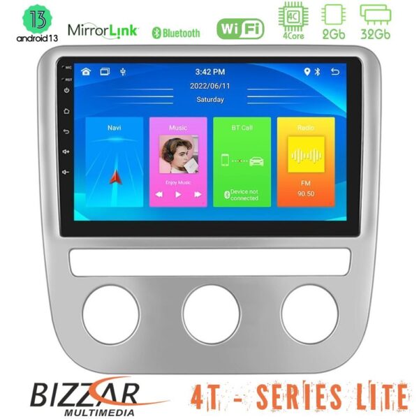 Bizzar 4T Series VW Scirocco 2008-2014 4Core Android13 2+32GB Navigation Multimedia Tablet 9"