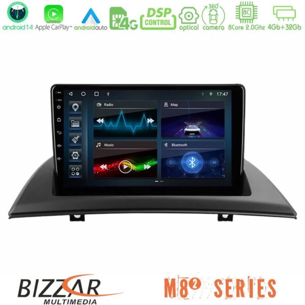 Bizzar M8² Series 8Core Android14 4+32GB BMW E83 Navigation Multimedia Tablet 9" Με Carplay & Android Auto
