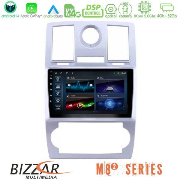 Bizzar M8² Series 8Core Android14 4+32GB Chrysler 300C Navigation Multimedia Tablet 9" Με Carplay & Android Auto