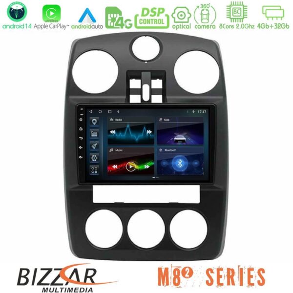 Bizzar M8² Series 8Core Android14 4+32GB Chrysler PT-Cruiser 2000-2005 Navigation Multimedia Tablet 9″ Με Carplay & Android Auto
