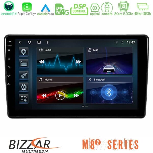 Bizzar M8² Series 8Core Android14 4+32GB Peugeot Partner / Citroën Berlingo 2008-2018 Navigation Multimedia Tablet 9" Με Carplay & Android Auto