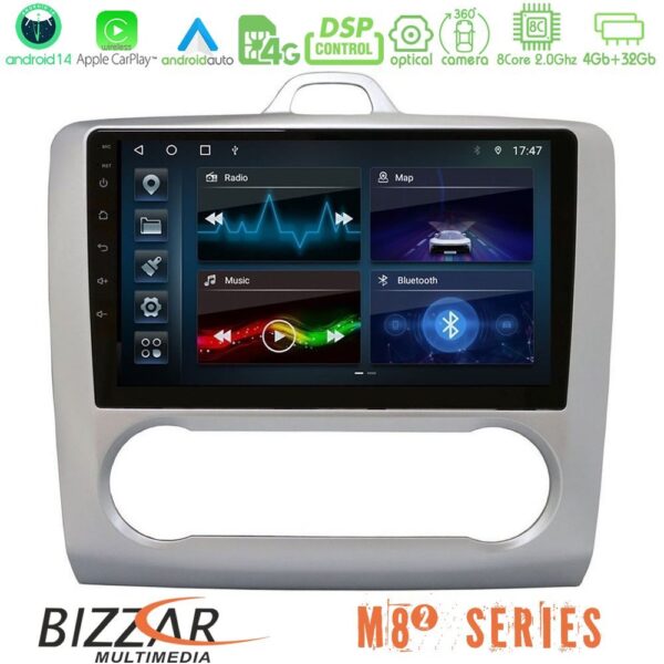 Bizzar M8² Series 8Core Android14 4+32GB Ford Focus Auto AC Navigation Multimedia Tablet 9" Με Carplay & Android Auto