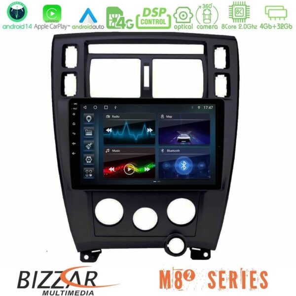 Bizzar M8² Series 8Core Android14 4+32GB Hyundai Tucson Navigation Multimedia Tablet 9" Με Carplay & Android Auto (Μαύρο)