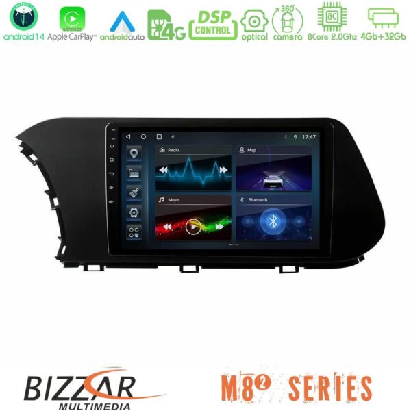 Bizzar M8² Series 8Core Android14 4+32GB Hyundai i20 2021-2023 Navigation Multimedia Tablet 9" Με Carplay & Android Auto