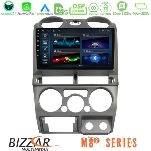 Bizzar M8² Series 8Core Android14 4+32GB Isuzu D-Max 2007-2011 Navigation Multimedia Tablet 9" Με Carplay & Android Auto