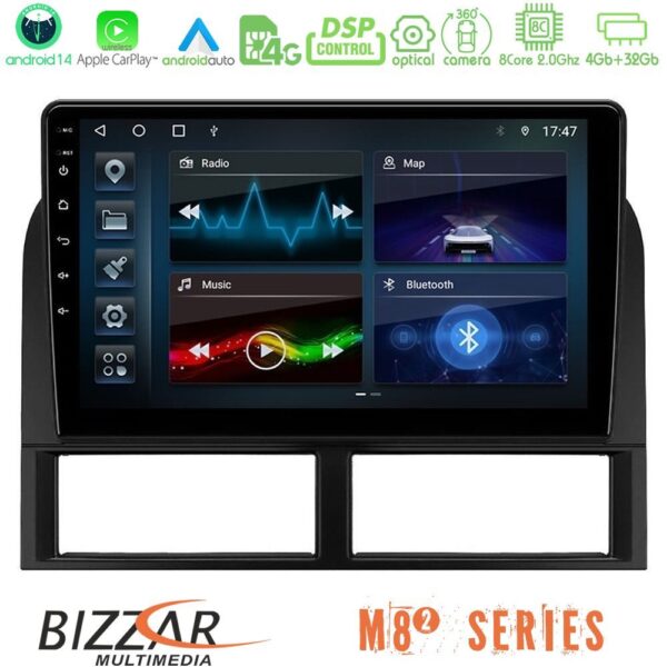 Bizzar M8² Series 8Core Android14 4+32GB Jeep Grand Cherokee 1999-2004 Navigation Multimedia Tablet 9" Με Carplay & Android Auto