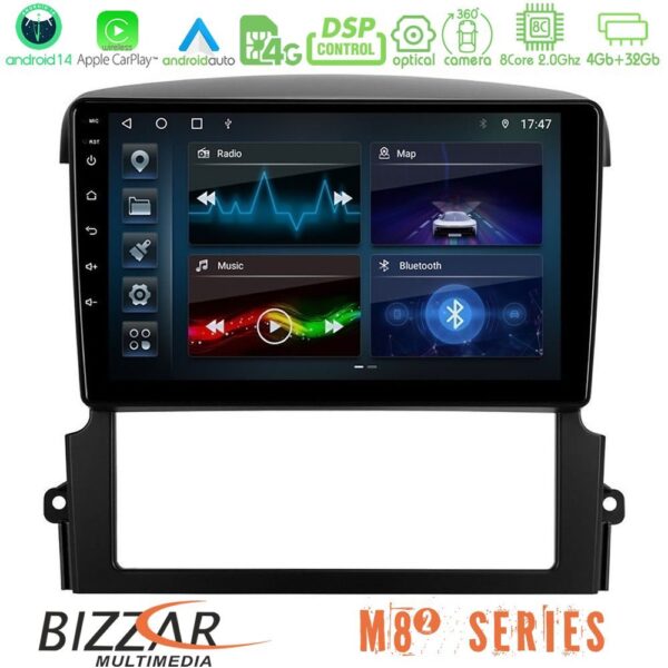 Bizzar M8² Series 8Core Android14 4+32GB Kia Sorento Navigation Multimedia Tablet 9" Με Carplay & Android Auto