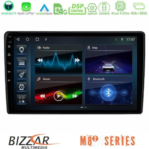 Bizzar M8² Series 8Core Android14 4+32GB Kia Ceed 2007-2009 Navigation Multimedia Tablet 9" Με Carplay & Android Auto