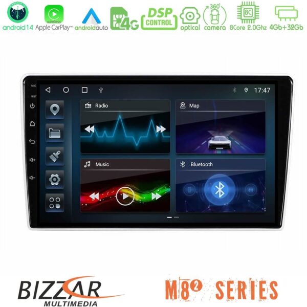 Bizzar M8² Series 8Core Android14 4+32GB Kia Sportage 2005-2008 Navigation Multimedia Tablet 9″ Με Carplay & Android Auto