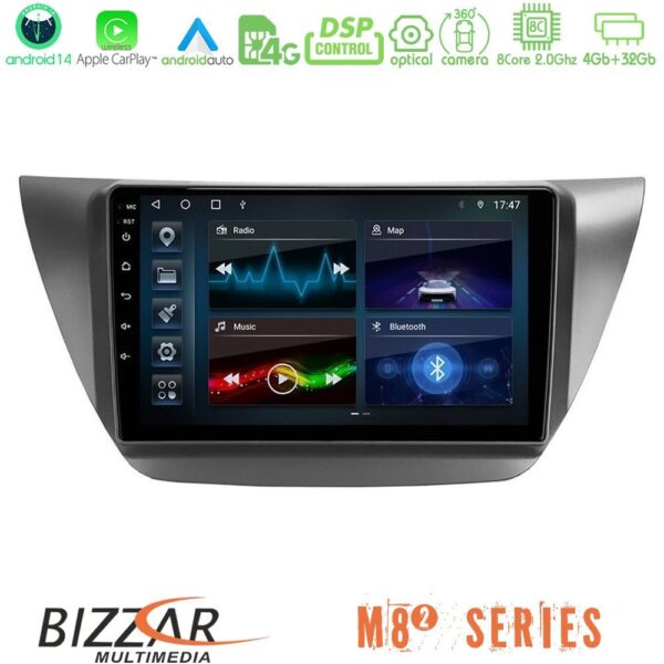 Bizzar M8² Series 8Core Android14 4+32GB Mitsubishi Lancer 2004 – 2008 Navigation Multimedia Tablet 9" Με Carplay & Android Auto