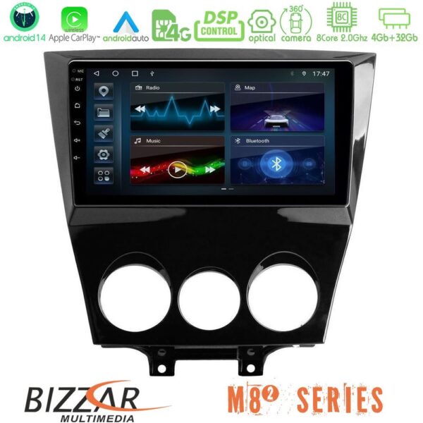 Bizzar M8² Series 8Core Android14 4+32GB Mazda RX8 2008-2012 Navigation Multimedia Tablet 9" Με Carplay & Android Auto