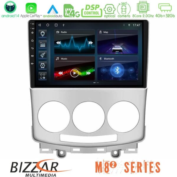 Bizzar M8² Series 8Core Android14 4+32GB Mazda 5 2004-2010 Navigation Multimedia Tablet 9" Με Carplay & Android Auto