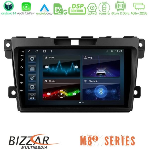 Bizzar M8² Series 8Core Android14 4+32GB Mazda CX-7 2007-2011 Navigation Multimedia Tablet 9" Με Carplay & Android Auto