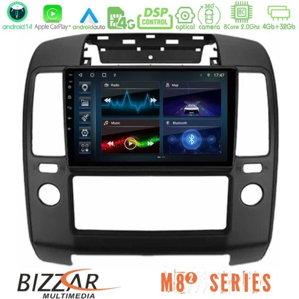 Bizzar M8² Series 8Core Android14 4+32GB Nissan Navara Navigation Multimedia Tablet 9" Με Carplay & Android Auto