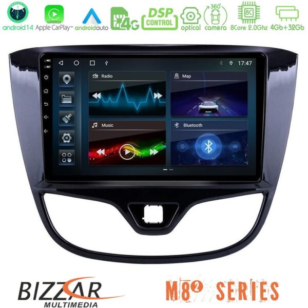Bizzar M8² Series 8Core Android14 4+32GB Opel Karl 2017-2019 Navigation Multimedia Tablet 9" Με Carplay & Android Auto