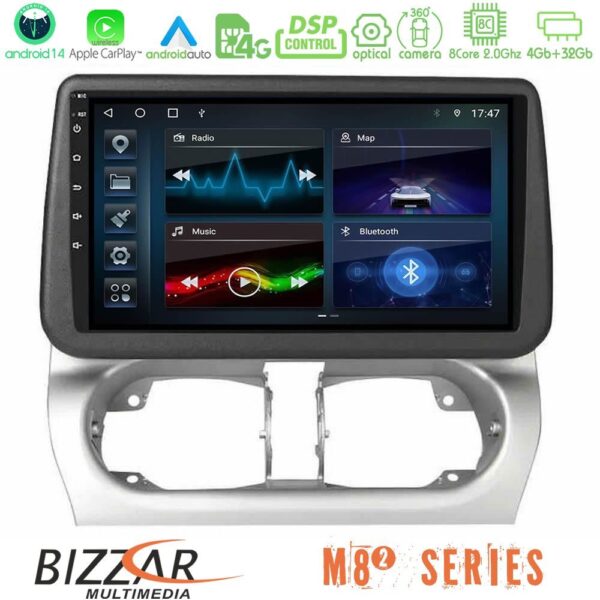 Bizzar M8² Series 8Core Android14 4+32GB Opel Corsa C/Combo C Navigation Multimedia Tablet 9″ Με Carplay & Android Auto