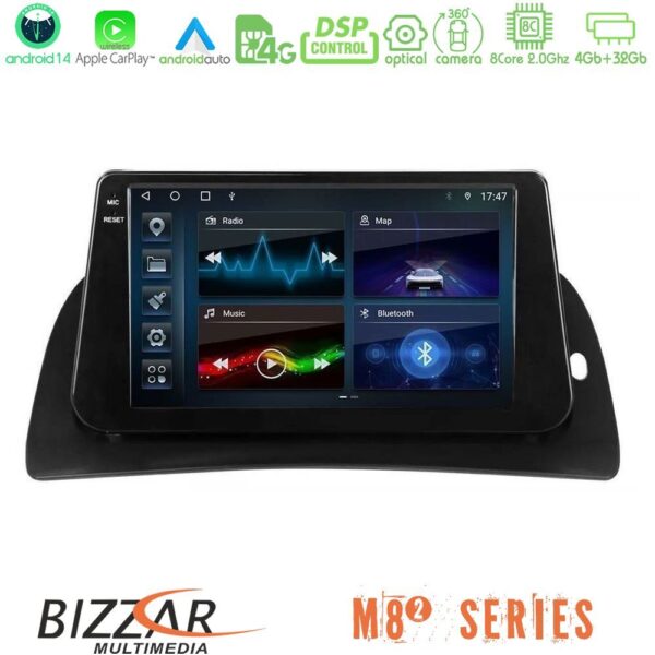 Bizzar M8² Series 8Core Android14 4+32GB Renault Kangoo 2015-2018 Navigation Multimedia Tablet 9" Με Carplay & Android Auto