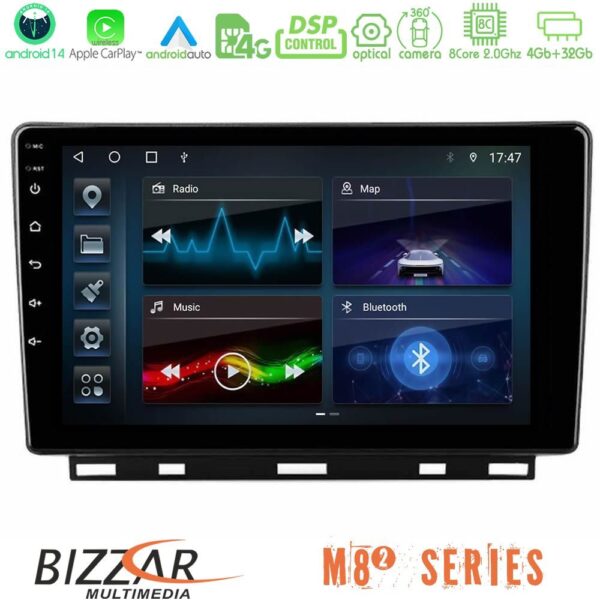 Bizzar M8² Series 8Core Android14 4+32GB Renault Clio 5 2020-2024 Navigation Multimedia Tablet 9" Με Carplay & Android Auto