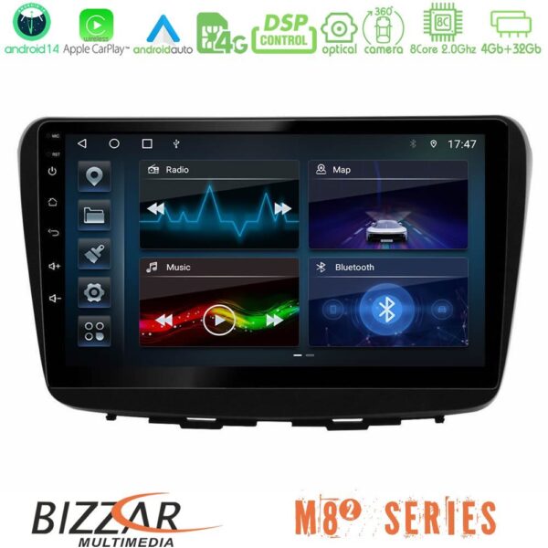 Bizzar M8² Series 8Core Android14 4+32GB Suzuki Baleno 2016-2021 Navigation Multimedia Tablet 9" Με Carplay & Android Auto