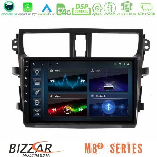 Bizzar M8² Series 8Core Android14 4+32GB Suzuki Celerio 2014-2020 Navigation Multimedia Tablet 9″ Με Carplay & Android Auto