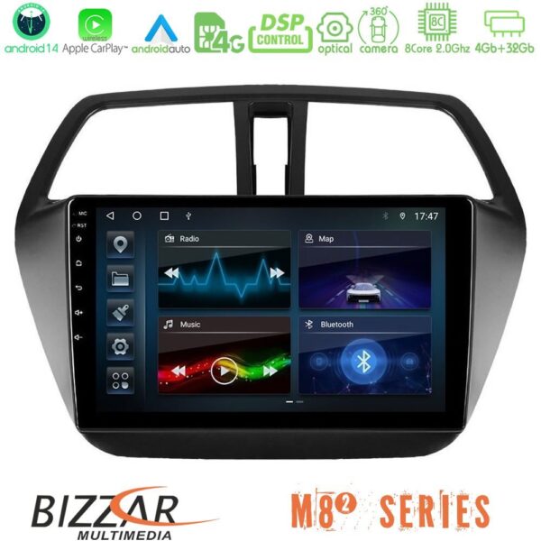 Bizzar M8² Series 8Core Android14 4+32GB Suzuki SX4 S-Cross Navigation Multimedia Tablet 9" Με Carplay & Android Auto