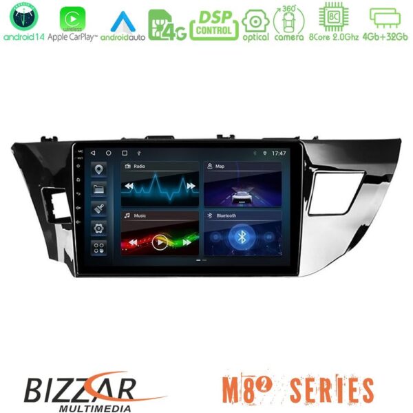 Bizzar M8² Series 8Core Android14 4+32GB Toyota Corolla 2014-2016 Navigation Multimedia Tablet 9" Με Carplay & Android Auto