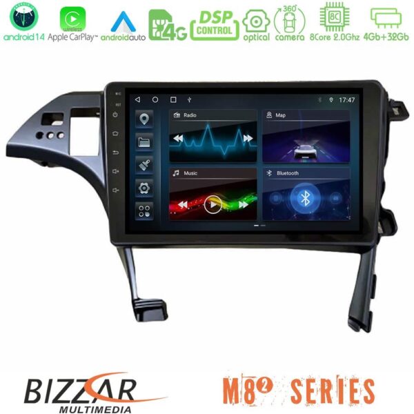 Bizzar M8² Series 8Core Android14 4+32GB Toyota Prius 2010-2015 Navigation Multimedia Tablet 10" Με Carplay & Android Auto