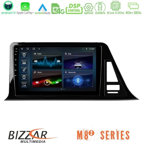 Bizzar M8² Series 8Core Android14 4+32GB Toyota CH-R Navigation Multimedia Tablet 9" Με Carplay & Android Auto