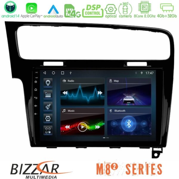 Bizzar M8² Series 8Core Android14 4+32GB VW GOLF 7 Navigation Multimedia Tablet 10" Με Carplay & Android Auto