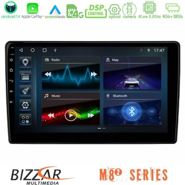 Bizzar M8² Series 8Core Android14 4+32GB VW Group Navigation Multimedia Tablet 10" Με Carplay & Android Auto
