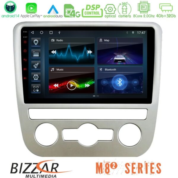 Bizzar M8² Series 8Core Android14 4+32GB VW Scirocco 2008 – 2014 Navigation Multimedia Tablet 9" Με Carplay & Android Auto