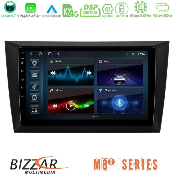 Bizzar M8² Series 8Core Android14 4+32GB Vw Golf 6 Navigation Multimedia Tablet 9" Με Carplay & Android Auto