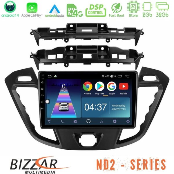 Bizzar ND2 Series 8Core Android14 2+32GB Ford Transit Custom/Tourneo Custom Navigation Multimedia Tablet 9" Με Carplay & Android Auto