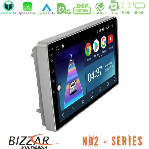 Bizzar ND2 Series 8Core Android14 2+32GB Opel Astra/Corsa/Antara/Zafira Navigation Multimedia Tablet 9" Με Carplay & Android Auto