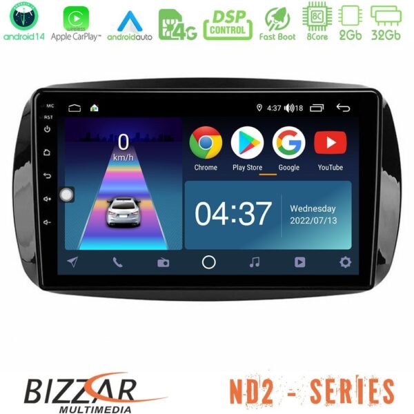 Bizzar ND2 Series 8Core Android14 2+32GB Smart 453 Navigation Multimedia Tablet 9" Με Carplay & Android Auto